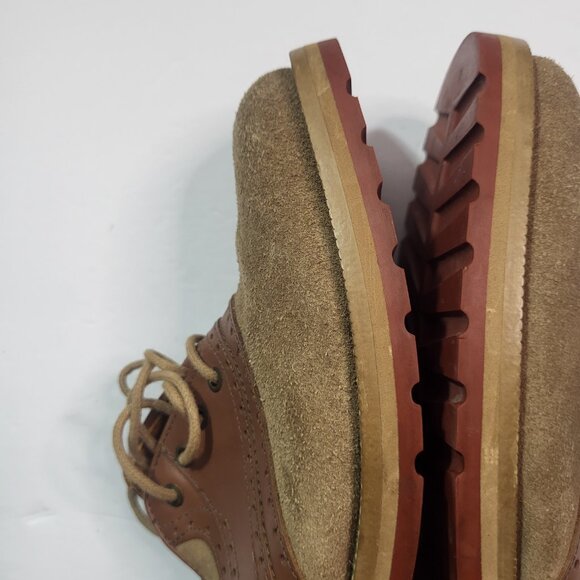 Pula Roberta Tan Brown Suede Leather Oxford Lace-Up Shoes Acadamia Womens Size 7 - Picture 11 of 14